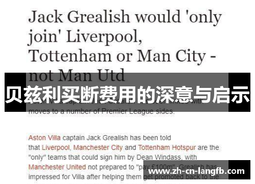 贝兹利买断费用的深意与启示 贝兹利买断费用的深意与启示